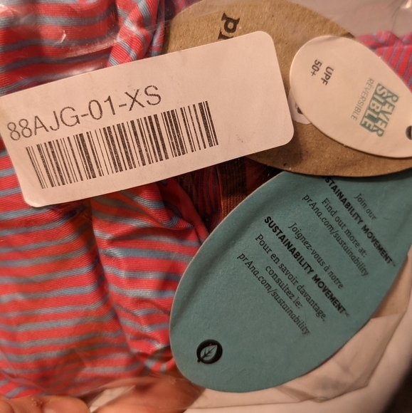 PrAna Reversible Innix Bikini bottoms Papaya Tradewinds - Picture 7 of 13
